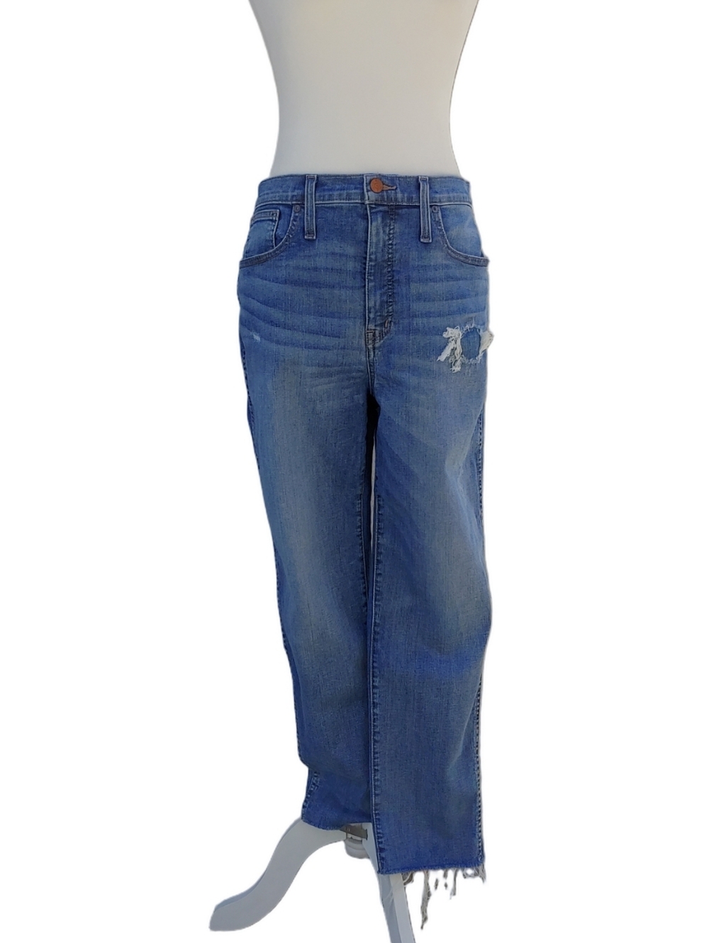 Madewell Classic Blue Distressed Denim Jeans Light Wash Women's 31